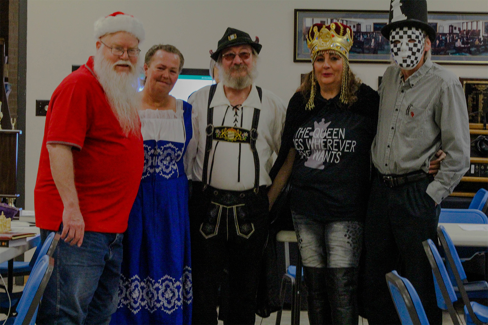 BRAZOS Halloween Contest. Left-to-right: Jim Hollingsworth, Tammy Anderau, Jim Anderau, Sheryl McBroom, Russ Heise