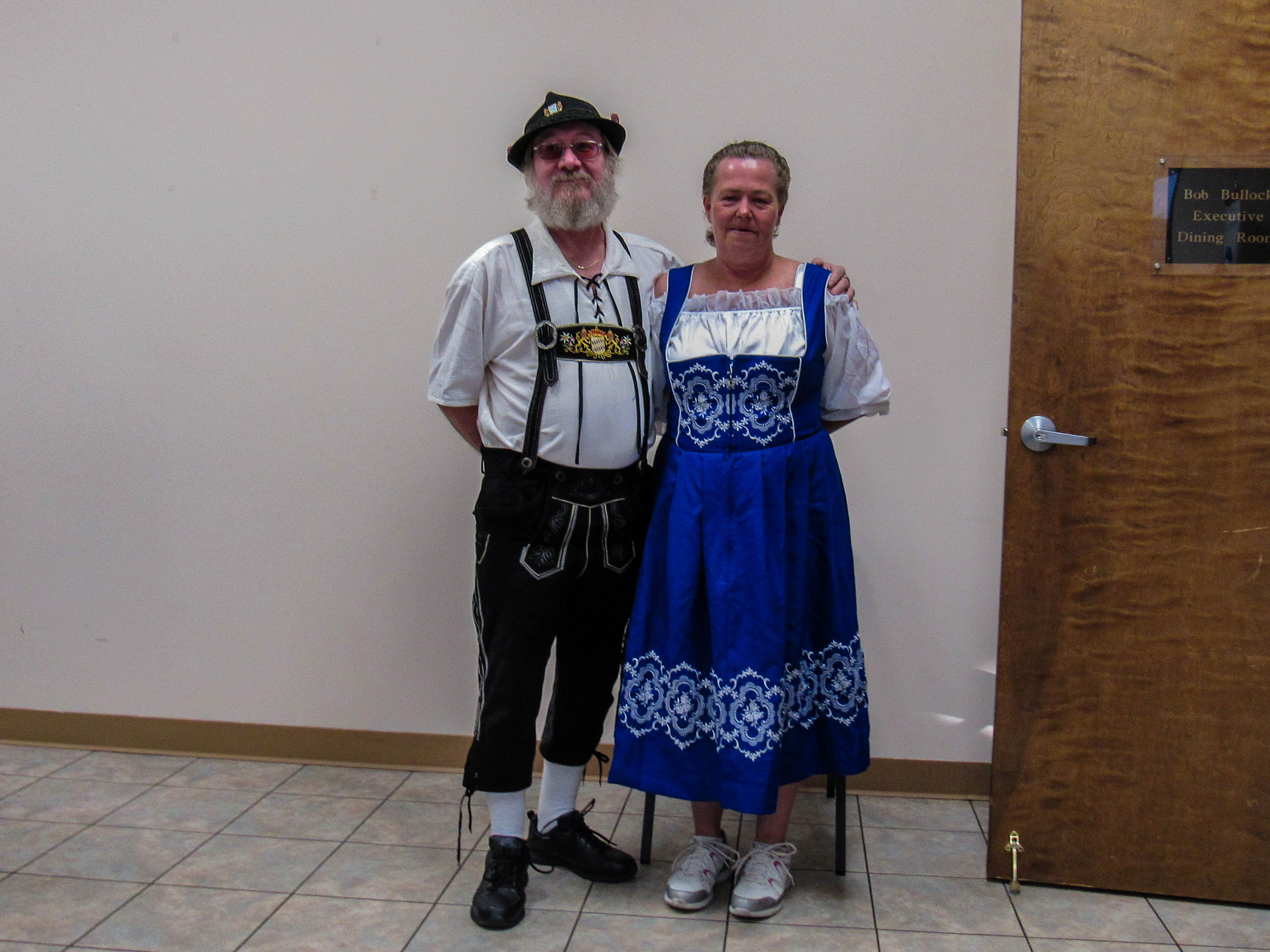 Jim and Amy Anderau, both from Waco, showed up determined to win the Holloween Costume Contest.