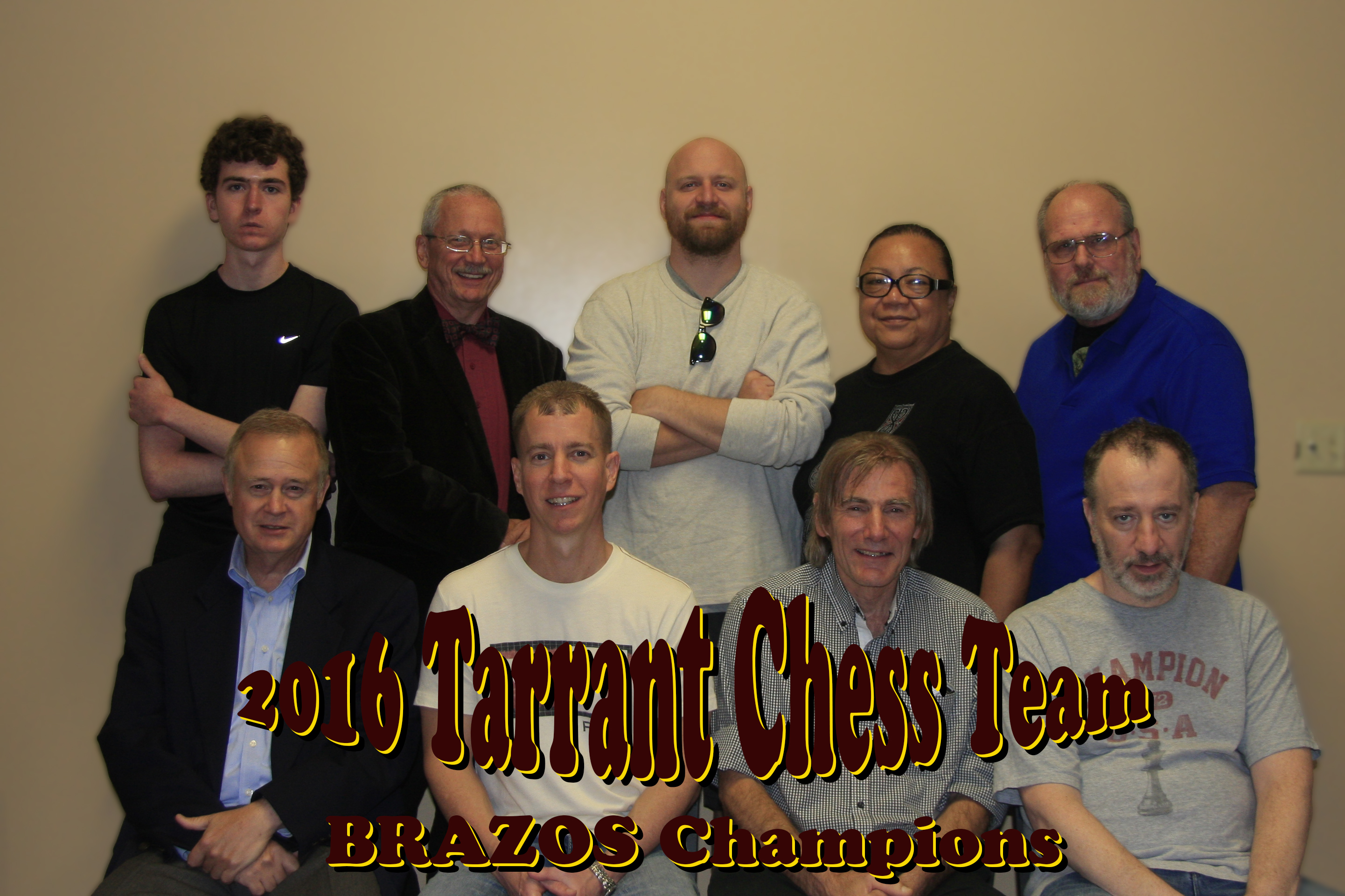 2016 Tarrant Chess Team photo and graphics by Jim Hollingsworth